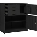  Uredski ormarić sa sadnicom antracit 90 x 40 x 125 cm od čelika | shoptok.hr