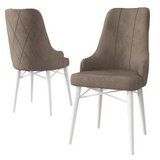Hanah home set 4 stolice neta cappuccino white Cene