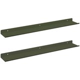  Lebdeća polica 2 pcs Maslinasto zelena 60 x 8,5 x 2,5 cm Čelik | Eponuda.com