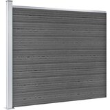  Set panela za ogradu WPC 353 x 146 cm crni | shoptok.hr