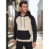 DStreet Bluza męska basic z kapturem beżowa | Shoptok.si