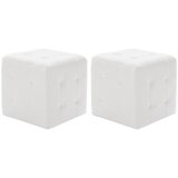 vidaXL Tabure 2 kom bijeli 30 x 30 x 30 cm od umjetne kože Cijene