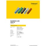 Intenso USB Flash drive 4GB Hi-speed USB 2.0 Rainbow Line Rainbow plavi Cene