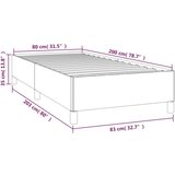 vidaXL Posteljni okvir temno siv 80x200 cm blago | Shoptok.si