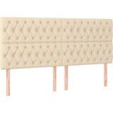 Maison Chic Posteljno vzglavje - Vzglavna omarica 4 kosa krem 100x7x78/88 cm blago, (22077015) Cene