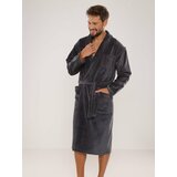 De Lafense Men's bathrobe 803 M-2XL grey 045 Cene'.'