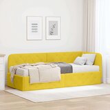  Kutni okvir kreveta Žuta 80 x 200 cm Baršun | shoptok.hr