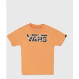 Vans Otroška bombažna kratka majica BY CLASSIC LOGO FILL KIDS oranžna barva