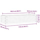  Vrtna sadilica voštano smeđe boje 110x40x23 cm od borovine | shoptok.hr