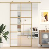 vidaXL Klizna vrata zlatna 102 5x205 cm prozirno staklo ESG i aluminij Cijene
