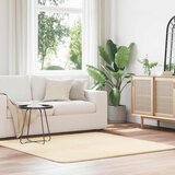 vidaXL Košata preproga krem 160x160 cm poliester | Shoptok.si