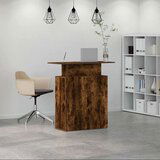  Recepcijski stol dimljeni hrast 100x40x104 cm konstruirano drvo | shoptok.hr