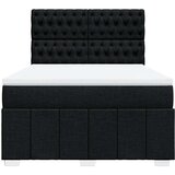  Krevet s oprugama i madracem crni 140 x 190 cm od tkanine | shoptok.hr