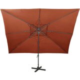 vidaXL Vrtni senčnik z dvojno streho terakota 400x300 cm | Shoptok.si