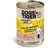 Dogs'n Tiger Varčno pakiranje Dogs'n Tiger gurmanski meni za pse 12 x 400 g - Piščanec s puranom, brusnicami in sladkim krompirjem Cijene