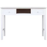  Radni stol bijeli 108 x 45 x 76 cm od masivnog drva paulovnije | shoptok.hr