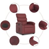  Električni naslonjač na podizanje umjetna koža crvena boja vina | shoptok.hr