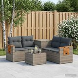  Set sofe 6 kom. Siva i tamno siva Poli Rattan i čelik | shoptok.hr