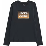 Jack & Jones Majica 'STEEL' mornarsko plava / narančasta / bijela