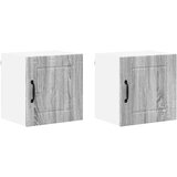 vidaXL Stenska kuhinjska omarica 2 pcs Siva Sonoma 40 x 31 x 40 cm | Shoptok.si