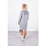 Kesi Dress with hood and print gray | shoptok.hr