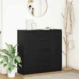 vidaXL Komoda s ladicama crni hrast 100,5x35x98,5 cm konstruirano drvo Cijene
