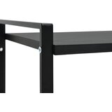 Police za knjige s 2 razine crne 52x28x59 cm konstruirano drvo | shoptok.hr