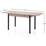 Hanah home polo - 1300 light mocha extendable dining | ePonuda.com