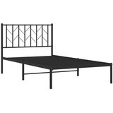 vidaXL Metalni okvir za krevet s uzglavljem crni 100x200 cm | shoptok.hr