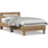  Okvir kreveta od hrastovine 90 x 190 cm napravljen od inženjerskog drva | shoptok.hr