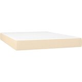 vidaXL Krevet s oprugama i madracem krem 140 x 190 cm od tkanine | shoptok.hr