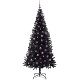  Božićno drvce Crna 210 cm PVC | shoptok.hr