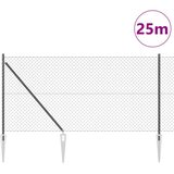  Zavareno žičano ograđivanje s bodljama 25 x 1 m Siva Mreža | Shoptok.si