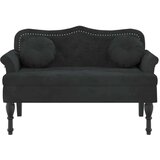  Klupa s jastucima crna 120 5 x 65 x 75 cm baršunasta | shoptok.hr