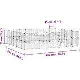  Kavez za ljubimce sa 60 panela i vratima crni 35x35 cm čelični | shoptok.hr