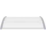 Nadstrešnica za vrata siva i prozirna 120 x 75 cm PC | shoptok.hr