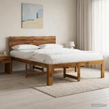  Krevetni okvir s uzglavljem ROSTOCK Prirodna 140 x 200 cm Cijene