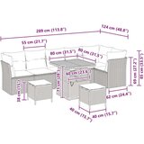  Vrtna sedežna garnitura z blazino s shranjevanjem 9 pcs Siva, (5000133594) | Shoptok.si
