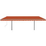  Tenda na ručno uvlačenje s LED svjetlima 6x3 m narančasto-smeđa | shoptok.hr