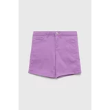 United Colors Of Benetton Otroške kratke hlače vijolična barva,