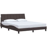 vidaXL Posteljni okvir brez vzmetnice temno rjav 160x200 cm blago, (21670733) | Shoptok.si