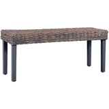 vidaXL Klupa siva 110 cm prirodni ratan kubu i masivno drvo manga | shoptok.hr