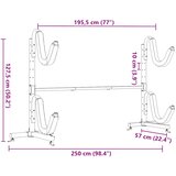  Stalak za odlaganje 2 kajaka 250 x 57 x 127,5 cm čelični | shoptok.hr