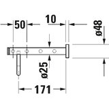 Duravit 99251000 - zidni držač za peškire d-code 65 cm, sjajni hrom | Eponuda.com