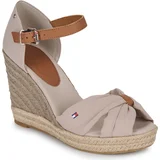 Tommy Hilfiger BASIC OPEN TOE HIGH WEDGE Bež