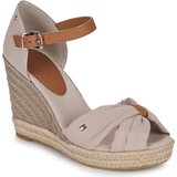 Tommy Hilfiger Sandali & Odprti čevlji BASIC OPEN TOE HIGH WEDGE Bež Cene