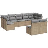  The Living Store Vrtna garnitura 9-delna z blazinami bež poli ratan - Vrtna Sedežna Garniture, (21461599) | Shoptok.si