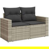 vidaXL 7-dijelni set vrtnih sofa svjetlosivi od poliratana | shoptok.hr