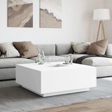 vidaXL Klubska mizica bela 100x100x40 cm inženirski les | Shoptok.si
