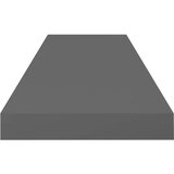 vidaXL plutajuće zidne police 2 kom sjajne sive 80 x 23,5 x 3,8 cm MDF | shoptok.hr